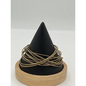 Gold-Toned Multi-Strand Wire Bangle Bracelet